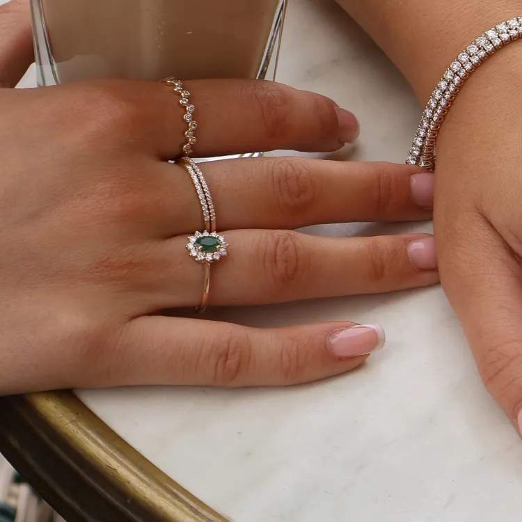 diamant ring in 9 karaat goud 0,14 ct - Simple Diamonds