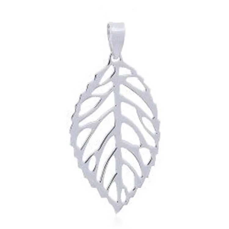blad hanger in zilver