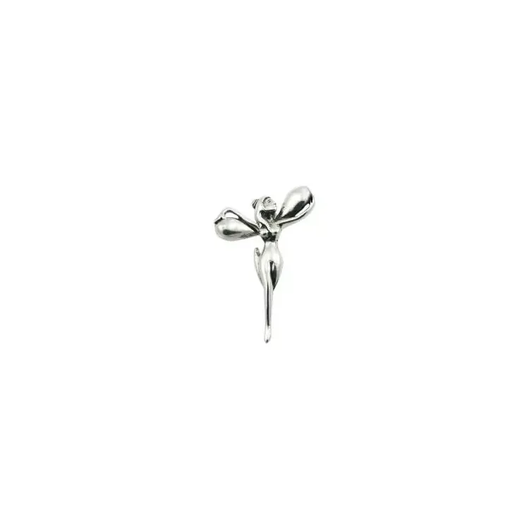 Breed Tinkerbell hanger in zilver