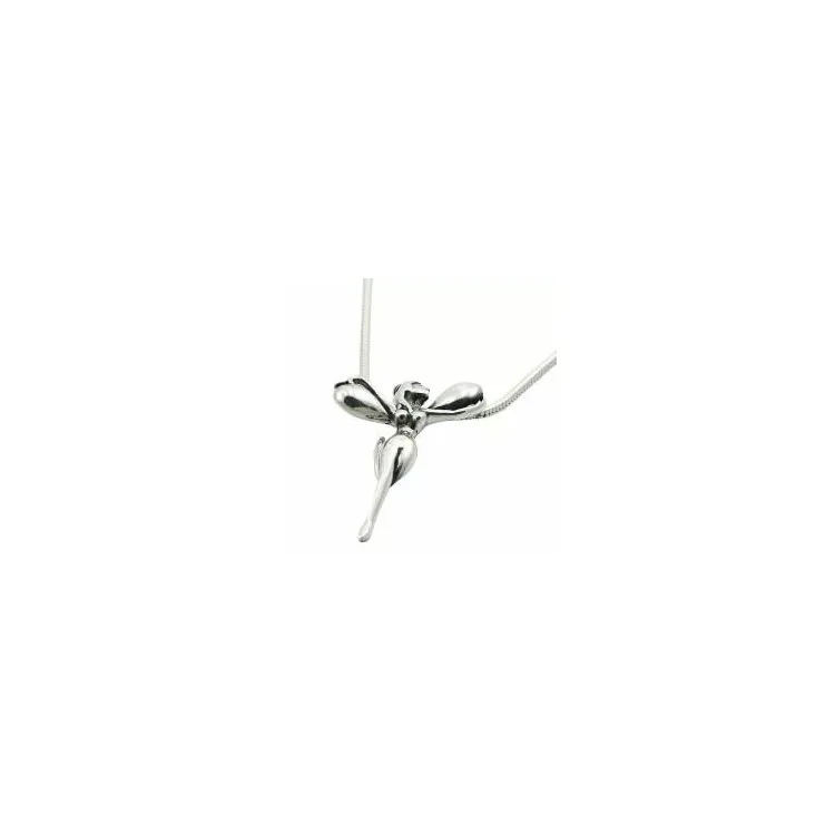 Breed Tinkerbell hanger in zilver