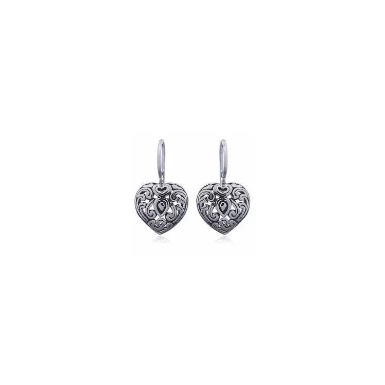 Goedkoop hart oorbellen in zilver