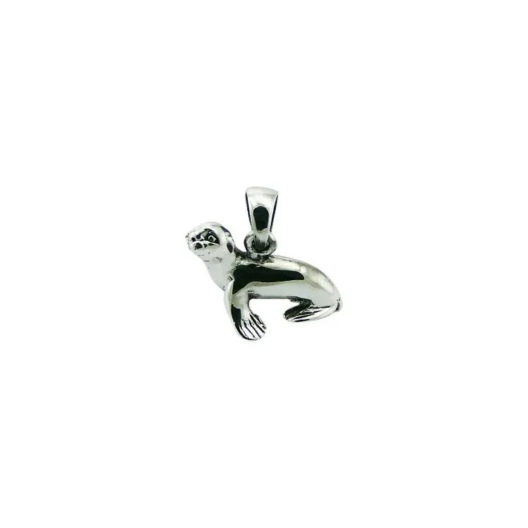 zeeleeuw hanger in zilver