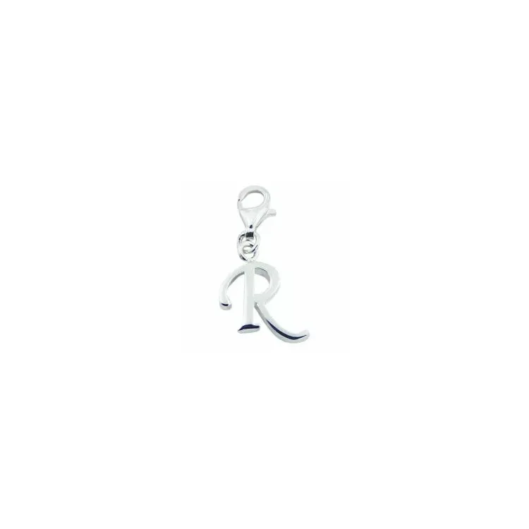 bedeltje in zilver de letter R