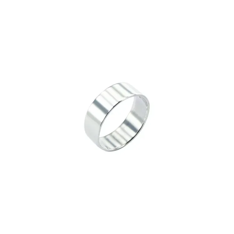 breed ring in zilver