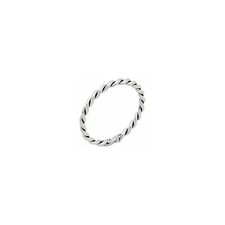 met structuur ring in zilver