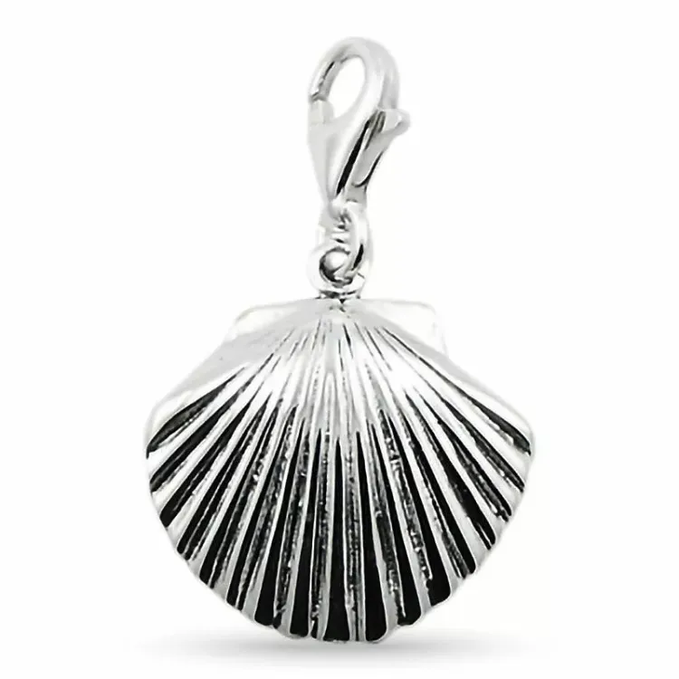 mossel bedeltje in zilver