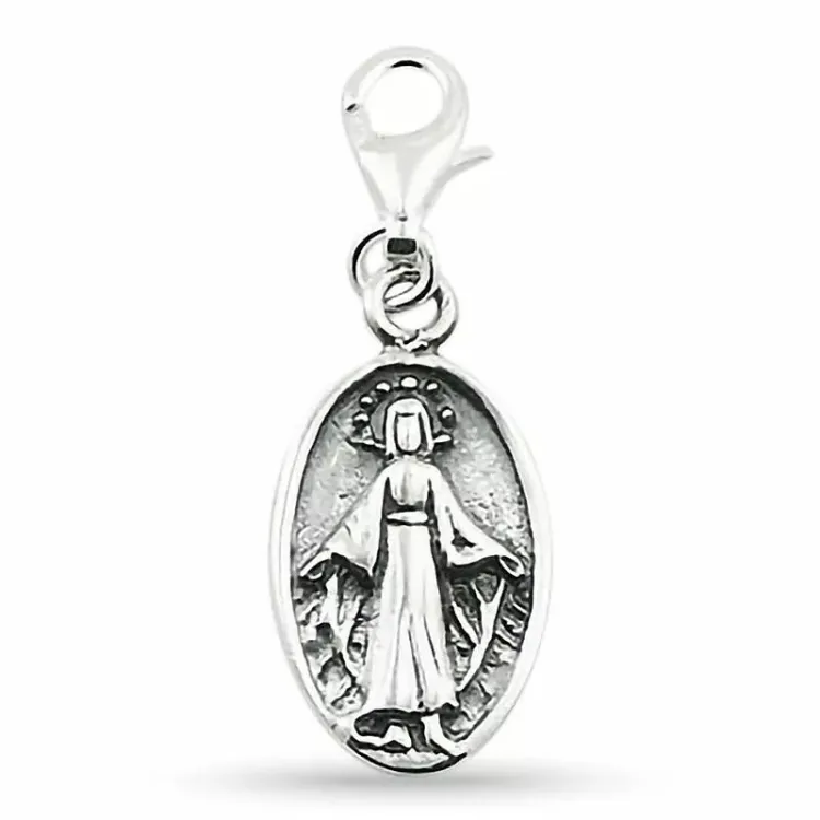 Ovale Jezus bedeltje in zilver