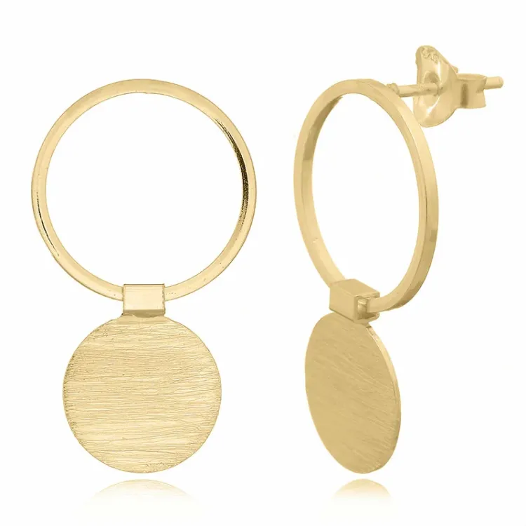 testsieraad oorbellen in verguld sterlingzilver