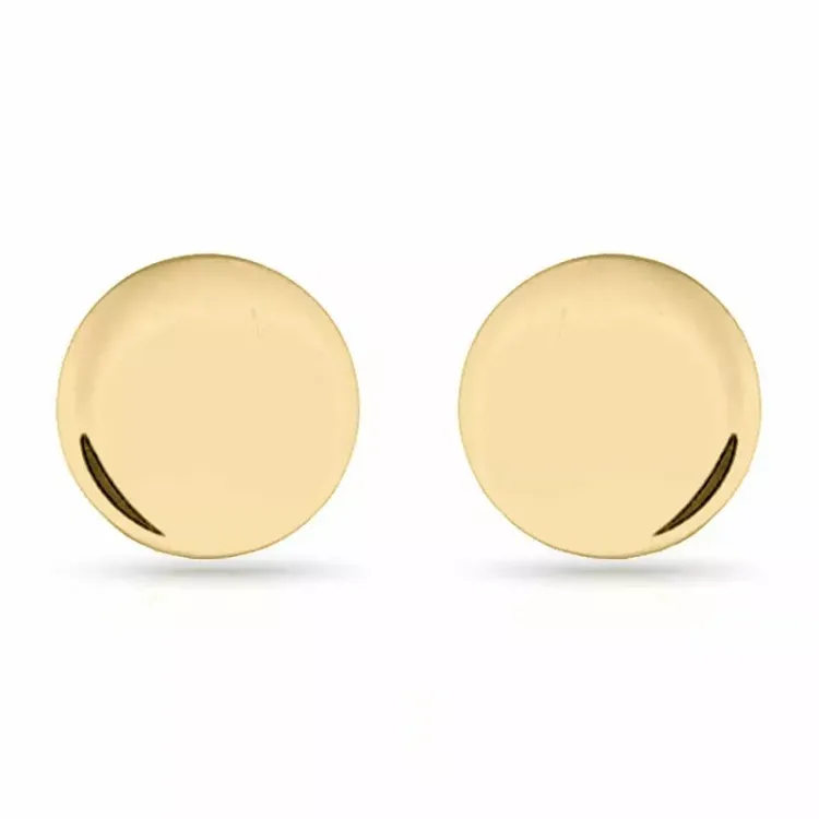 5 mm rond oorsteker in verguld sterlingzilver