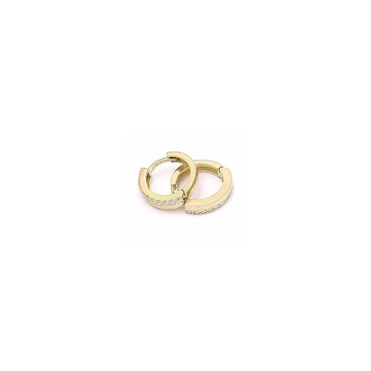 12,5 mm creooloorbellen in 14 karaat goud met zirkoon