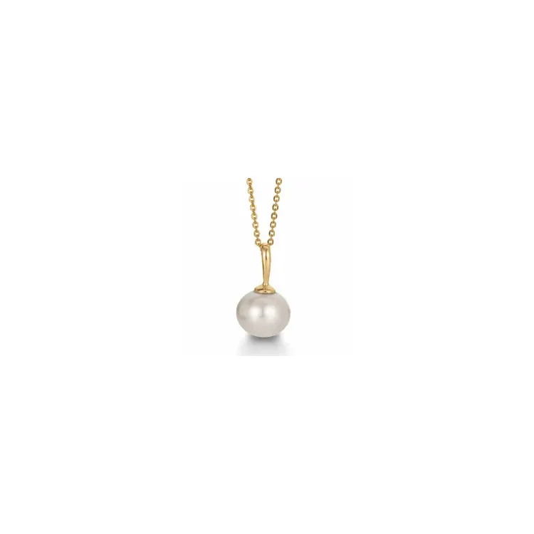Elegant Aagaard parel hanger in 8 karaat goud met vergulde zilveren ketting