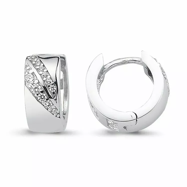 13 mm creool in gerodineerd zilver