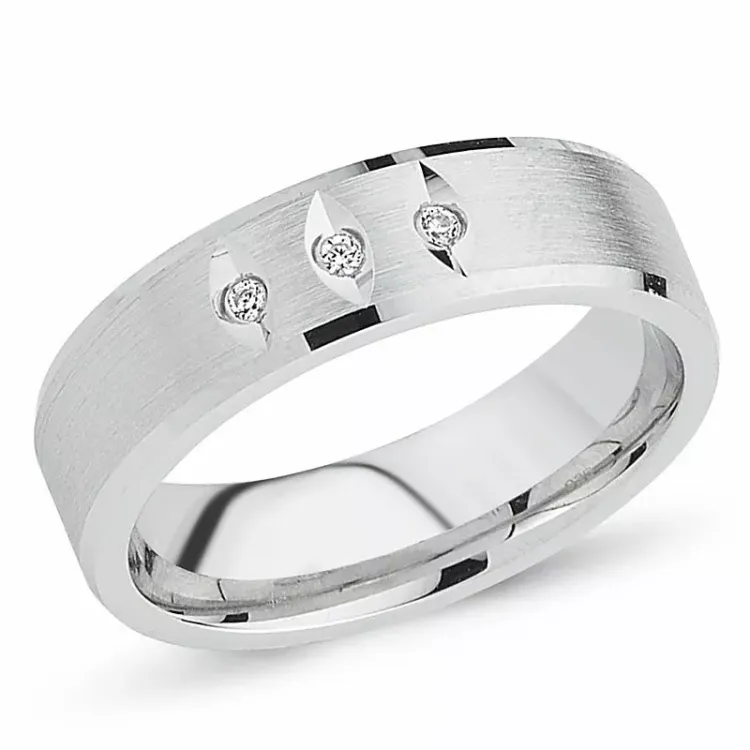 breed zirkoon ring in gerodineerd zilver