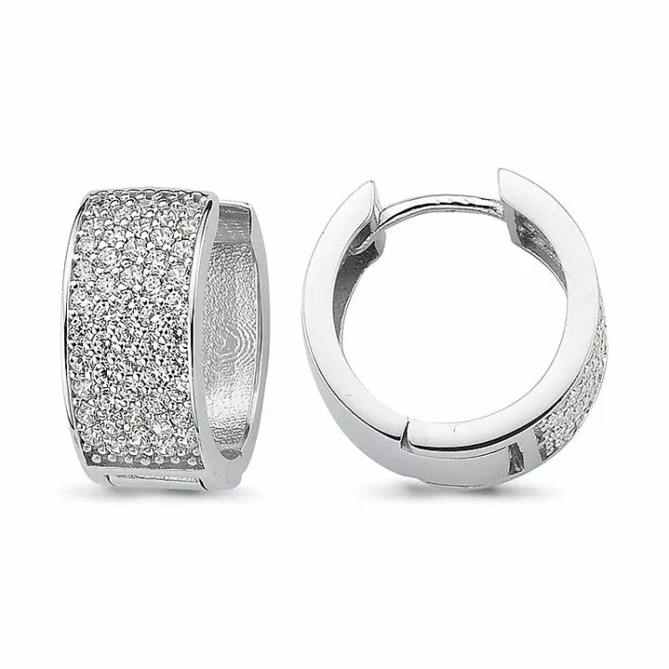 17,5 mm zilver creolen in zilver