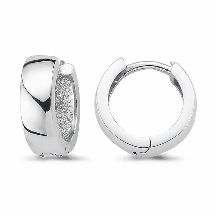 13 mm creool in gerodineerd zilver