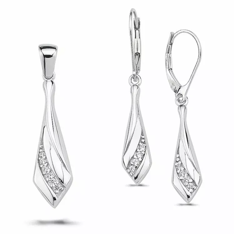 Set in zilver zonder ketting