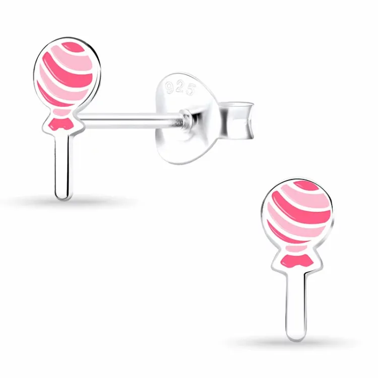 snoep kinder oorbellen in zilver - Little Ones