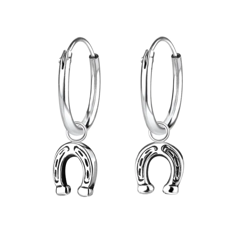 12 mm hoefijzer creool in zilver - Little Ones