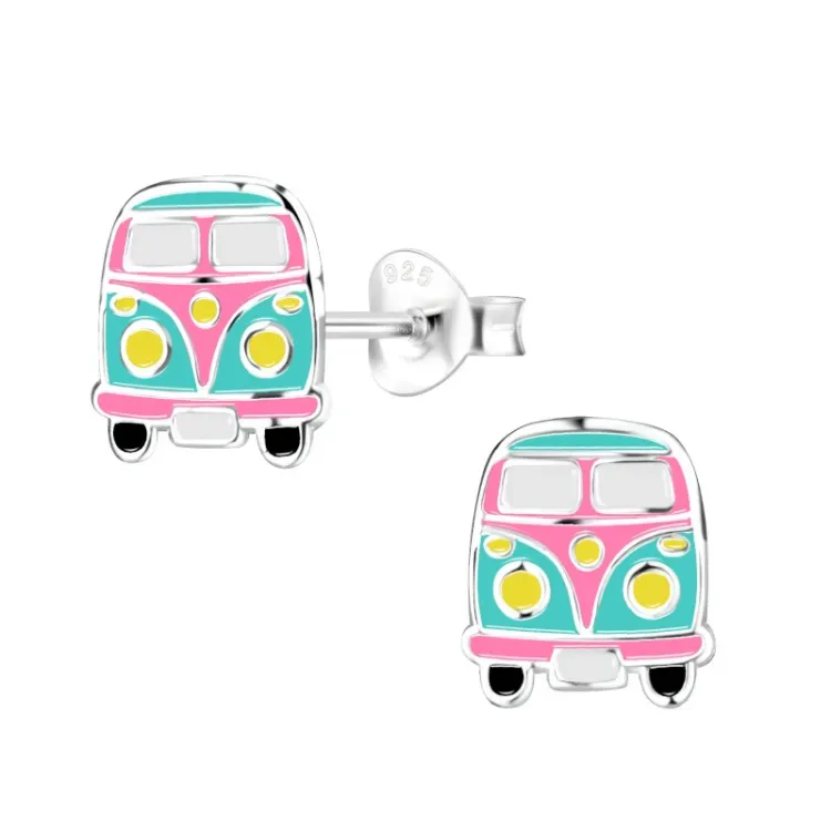 auto kinder oorbellen in zilver - Little Ones