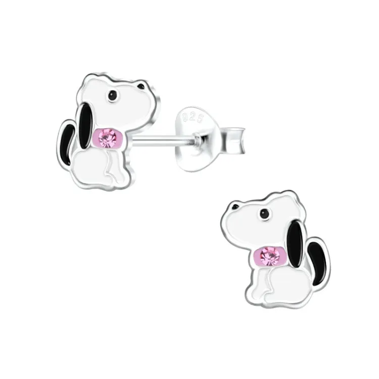 honden kinder oorbellen in zilver - Little Ones