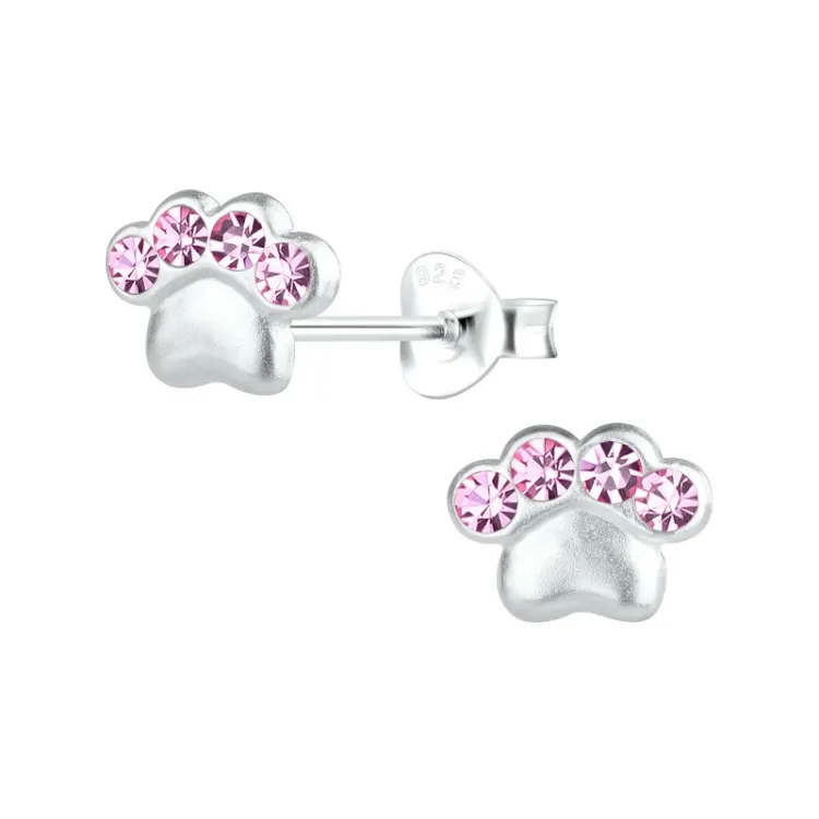 poot kinder oorbellen in zilver - Little Ones