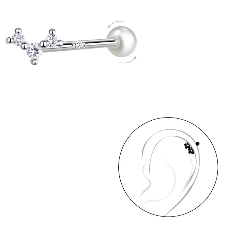 zirkoon helix piercing in zilver