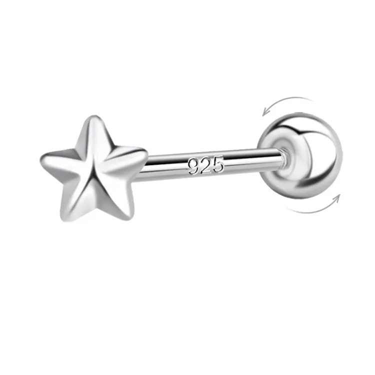 ster helix piercing in zilver