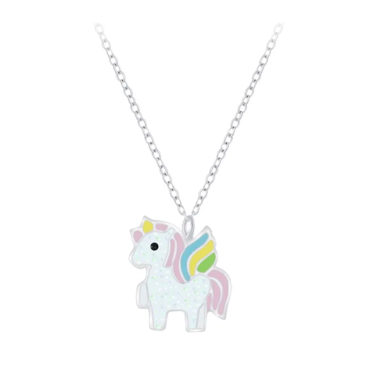 eenhoorn ketting in zilver - Little Ones