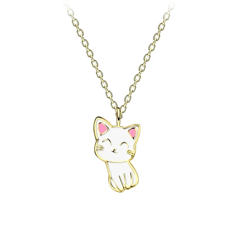 kat ketting in verguld sterlingzilver - Little Ones
