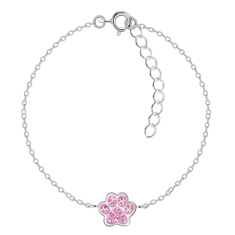 poot pink kinder armband in zilver - Little Ones