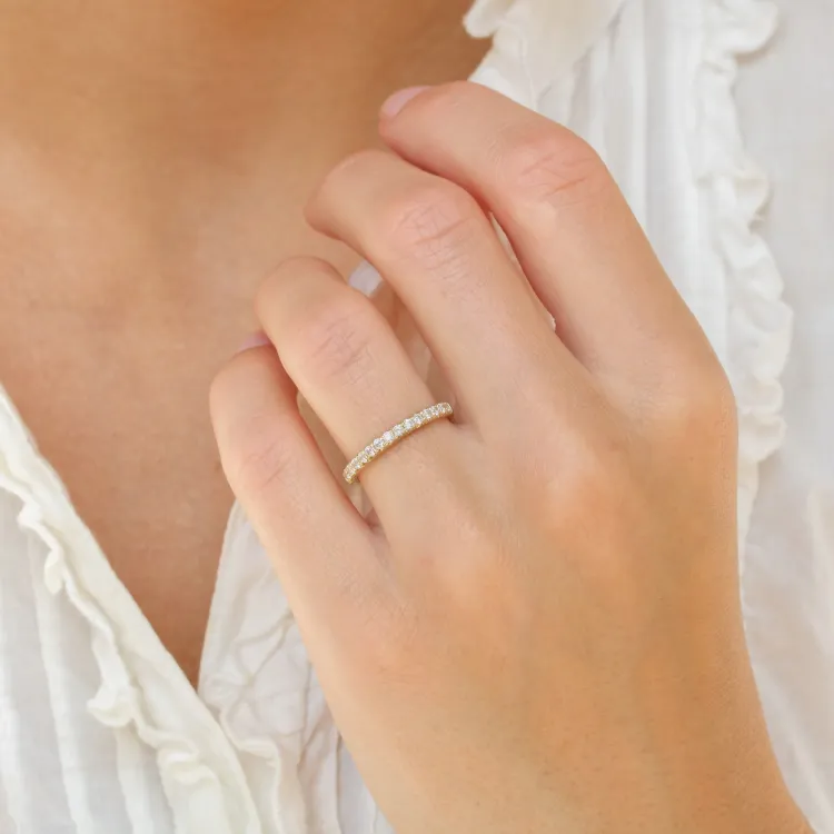 zirkoon ring in 9 karaat goud