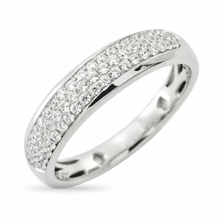 diamant witgouden ring in 14 karaat witgoud 0,3 ct