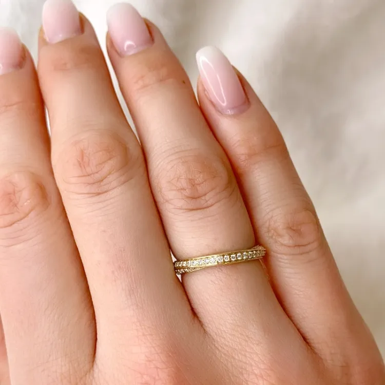 diamant ring in 14 karaat goud 0,35 ct
