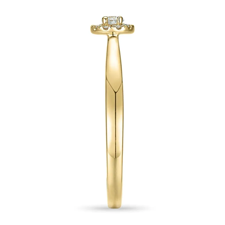 rond diamant ring in 14 karaat goud 0,1 ct 0,06 ct