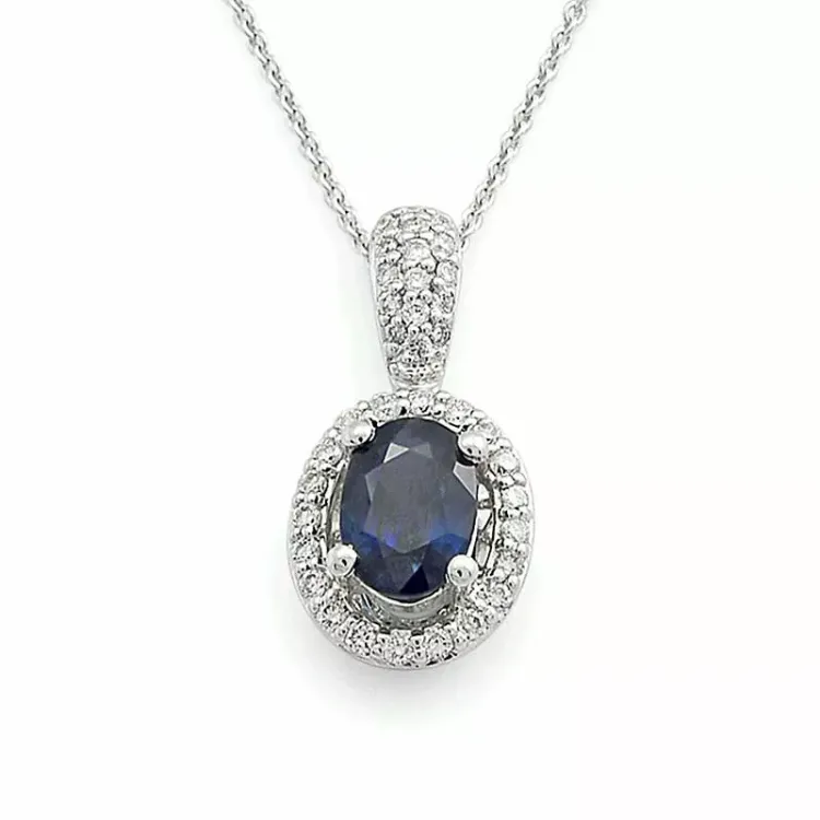 rozet diamanten hanger in 14 caraat witgoud 0,14 ct 1,05 ct