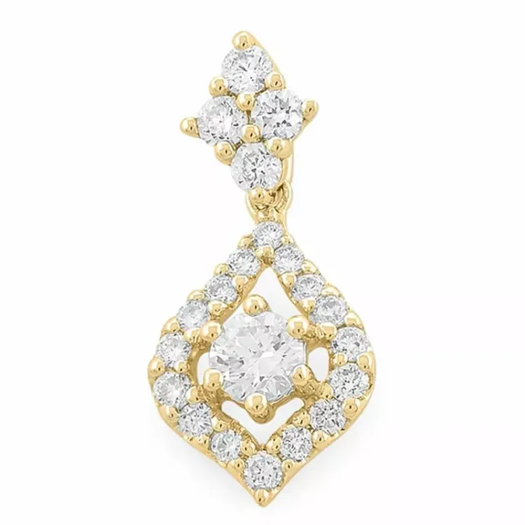 diamanten hanger in 14 caraat goud 0,51 ct