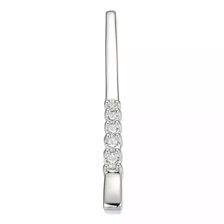 diamant hanger in 14 caraat witgoud 0,256 ct
