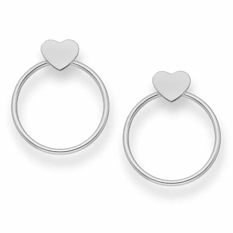 Rond oorbellen in zilver