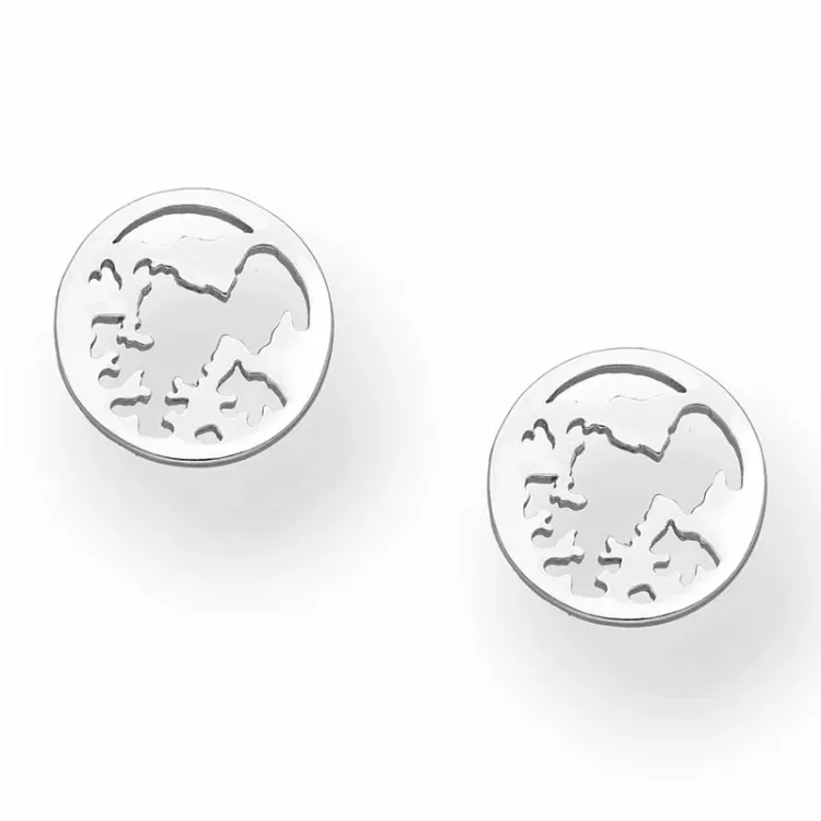 11 mm world oorsteker in zilver