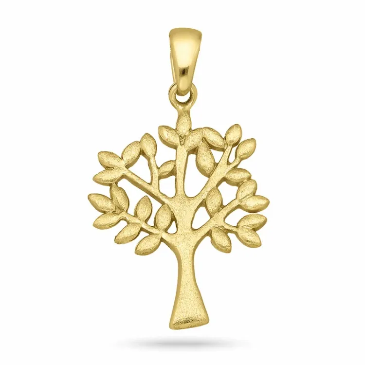 boom van het leven hanger in verguld sterlingzilver