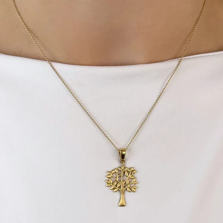 boom van het leven hanger in verguld sterlingzilver
