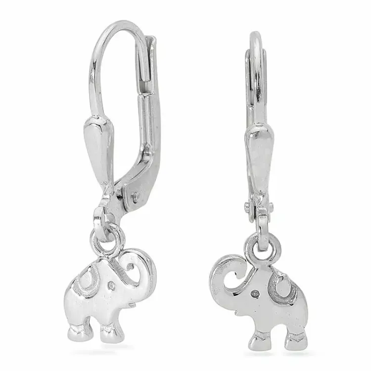 olifant oorbellen in zilver - Little Ones