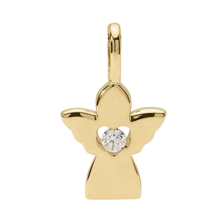 engel hanger in 9 karaat goud