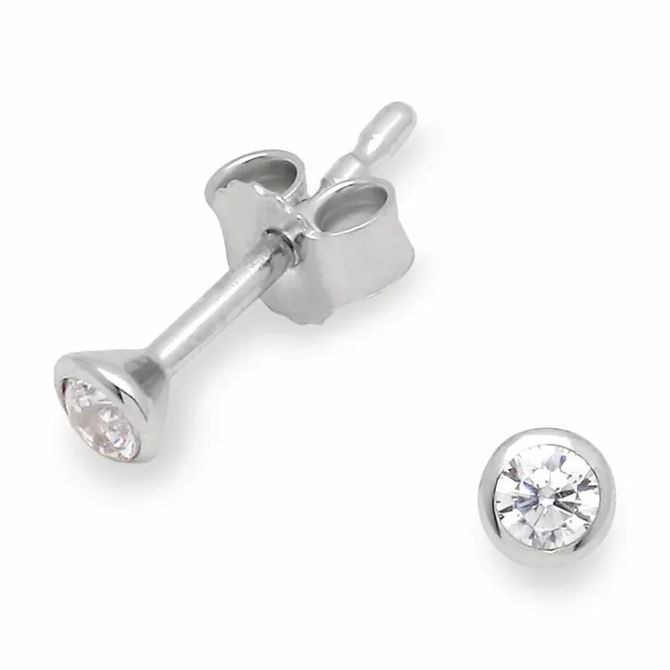 oorsteker in zilver