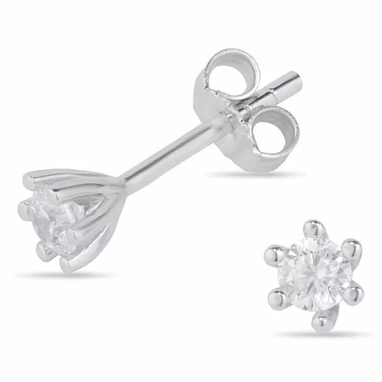4-4,5 mm oorsteker in zilver