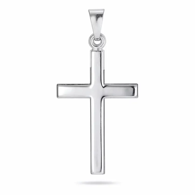 16 x 28 mm kruis hanger in zilver
