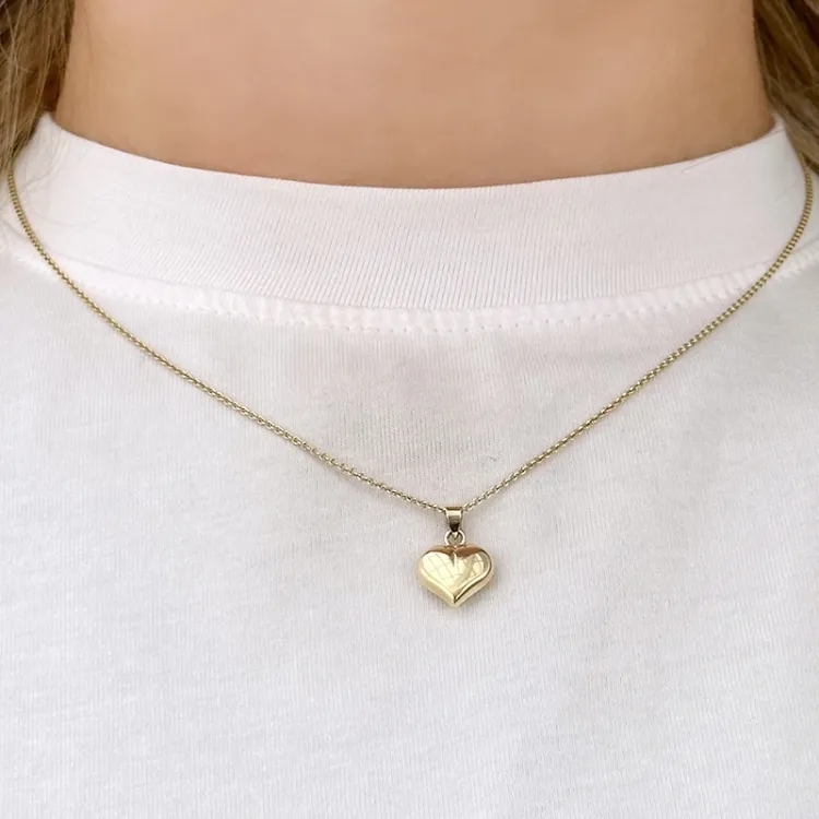 13 x 18 mm hart hanger in 9 karaat goud - Amoré