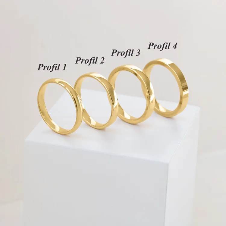 3 mm trouwring in 9 karaat goud