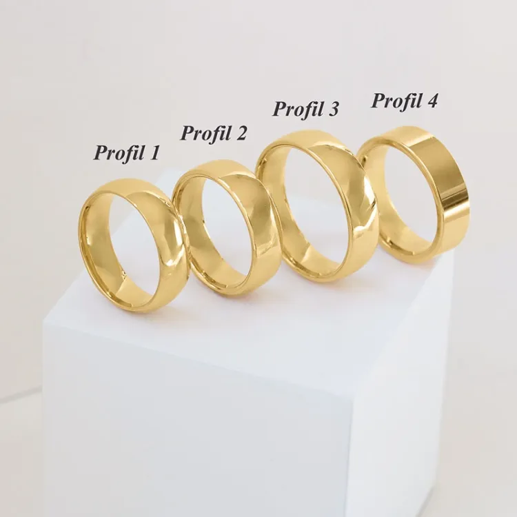 6 mm trouwring in 9 karaat goud