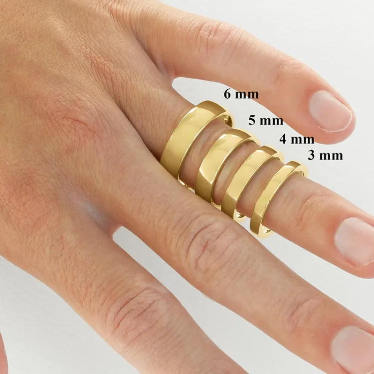 4 mm trouwring in 9 karaat goud